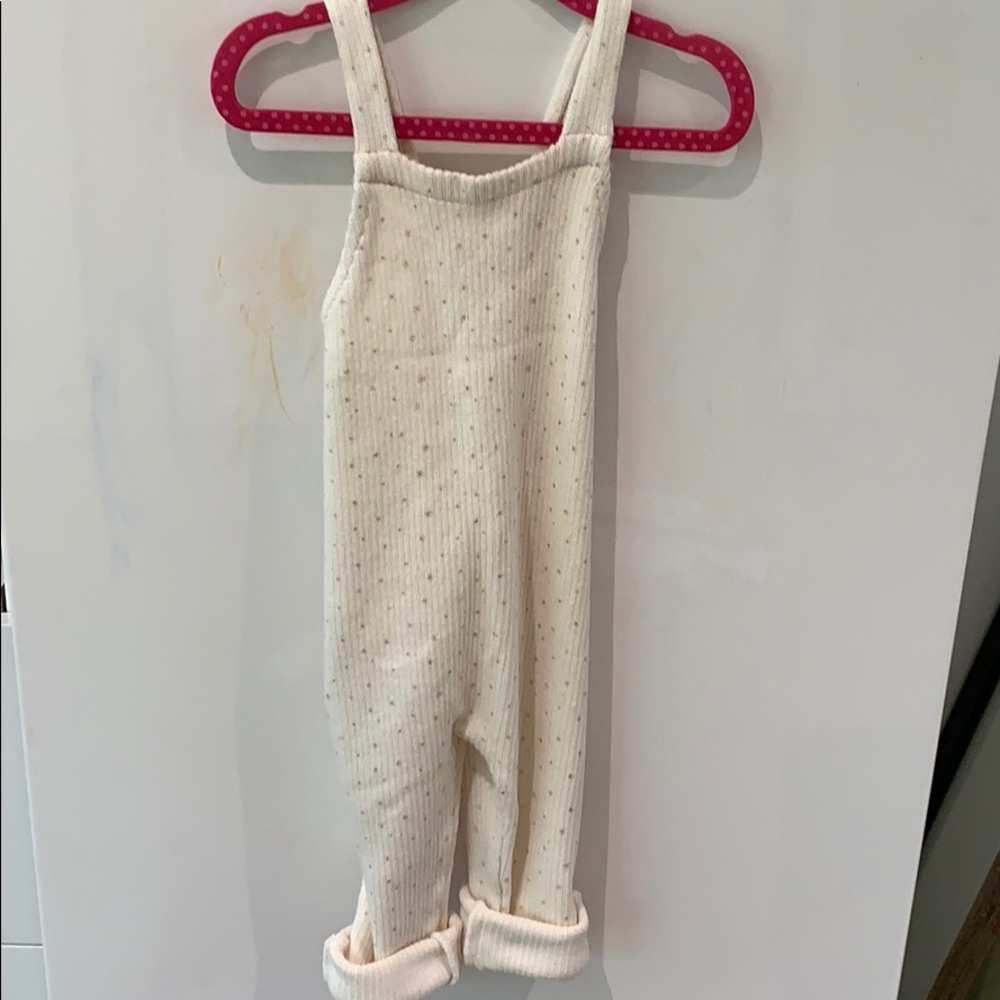 Zara cotton ribbed overalls